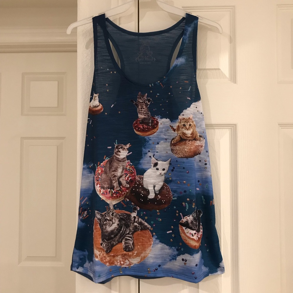 Brand New Cats Donuts Tank Top